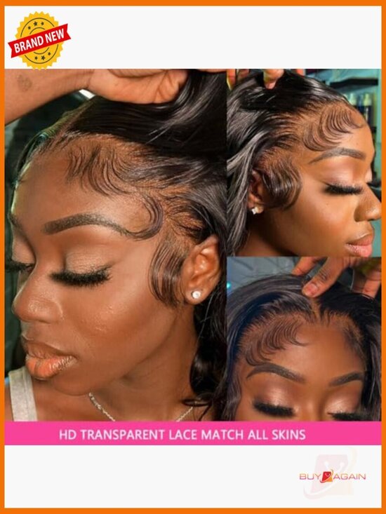 200% Density 360 Lace Front Wig Human Hair Pre Plucked Body Wave Glueless Full main image 5